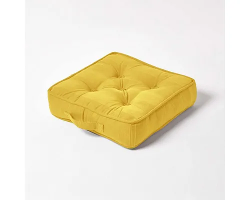 Homescapes Bodenkissen Sitzkissen Stuhlkissen Rajput gelb