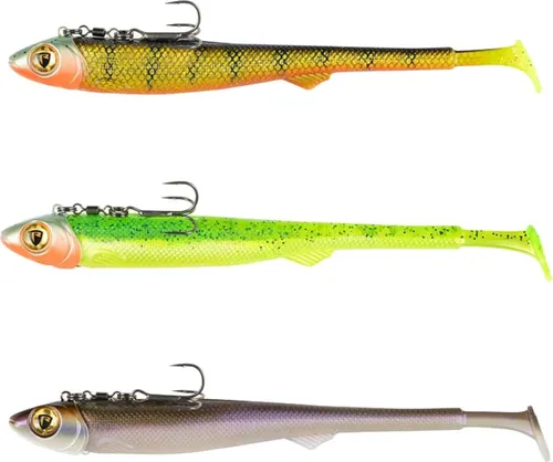 Fox Rage Pelagic Ready Rig Slick Fast - 1 montierter Gummifisch, Farbe:Natural Perch, Länge / Gewicht:18cm / 40g