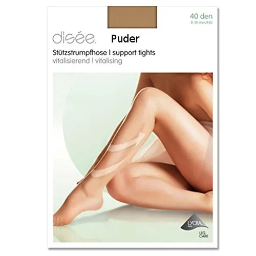 disée Damen Stützstrumpfhose , 4006C / 40DEN, Gr. 42/44, Hautfarben (puder 141)