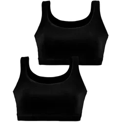 Bustier PETITE FLEUR, Damen, Gr. 36/38, Cup A/B, schwarz, Jersey, Obermaterial: 95% Baumwolle, 5% Elasthan (LYCRA), unifarben, Basic, BHs Bustier, Cup A/B-C/D aus elastischer Baumwoll-Qualität