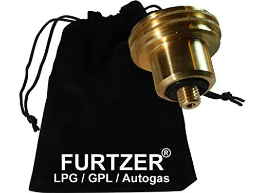 LPG GPL Autogas Tankadapter M10 ACME kurz Adapter mit Stoffbeutel by Furtzer®