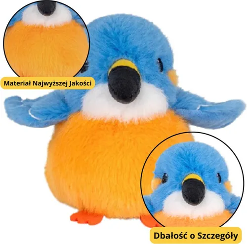 Lean Plüsch Maskottchen Huggable Blau Orange Vogel 12Cm