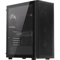 Ventum 400 Air Tower-Gehäuse schwarz mit Tempered Glass - Elegantes ATX Tower-Gehäuse mit Tempered Glass für optimale Sichtbarkeit und Belüftung. Ideal für den Aufbau leistungsstarker Computer mit ausreichend Platz für Erweiterungen.