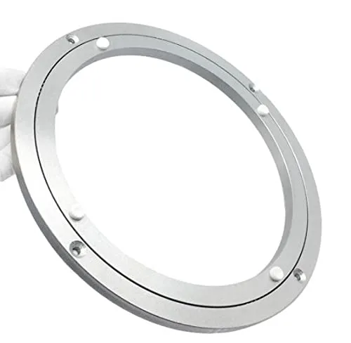 Tischplatte Drehteller | Ø 250mm Drehscheibe für runde Tische | Drehkranz mit Antirutsch Kunststofffüßchen | Drehplatte aus Aluminiumlegierung | Drehlager - Alu Lenkkranz für Esstisch, TV Monitor