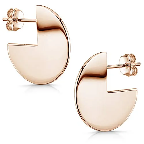 Damen Ohrringe Rosegold Creolen - Modeschmuck 925 Silber vergoldet - Elegante Rosegold Creolen aus 925 Sterling Silber, hautfreundlich und anlaufgeschützt. Perfekt für modebewusste Frauen und Teenager, die stilvolle Akzente setzen möchten.