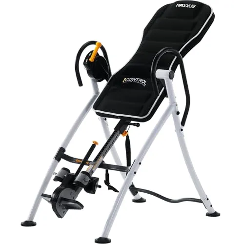 MAXXUS Inversionsbank Gravity Pro 2 - Klappbar & bis 160 kg belastbar - Schwerkrafttrainer mit verstellbarem Neigungswinkel zur schnellen Entlastung der Wirbelsäule. Ideal für sicheres Training zu Hause, bis 160 kg belastbar und mit maximaler Sicherheit.