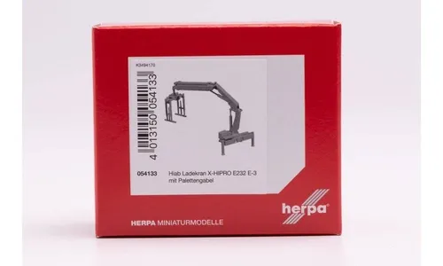 Herpa 054133 Hiab Ladekran X-HIPRO 232 E-3 mit Palettengabel, 1:87, H0
