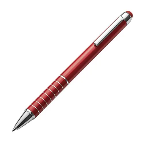Touchpen Kugelschreiber / aus Metall / Farbe: rot 10