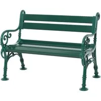 PROREGAL® Gartenbank Curacao, 2-Sitzer, Weiß in grün von Proregal