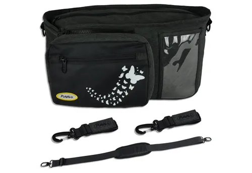 PUNALU Kinderwagen-Tasche Punalu großer Kinderwagen Organizer mit Schmetterlingsmuster