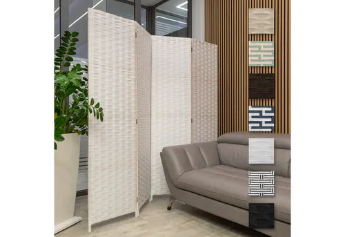 Hexim Raumteiler Paravent 180x180 cm - 4-teilig klappbar für Innenbereich - Raumteiler-Regale, freistehendes Design für optimale Privatsphäre und kreative Raumgestaltung.