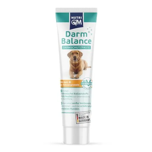 NutriQM Vet+ Darm Balance Darmpaste für Hunde 100 g – Magen-Darm Paste für Hunde mit Inulin & FOS | Darmflora Aufbau Hund | Ergänzungsfuttermittel mit Hühnerprotein | Made in Germany