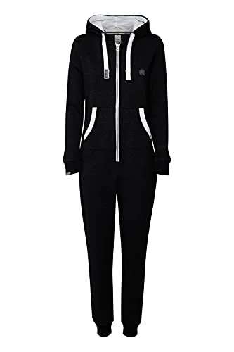 OXMO OXBenna Damen Overall Jogginganzug mit Kapuze - Jumpsuit für Damen aus hochwertiger Baumwollmischung, super kuschelig für entspannte Abende auf der Couch, Regular Fit