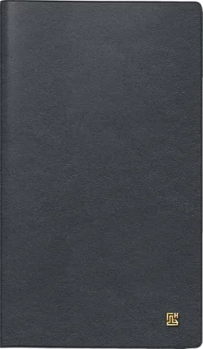 BRUNNEN Taschenkalender Mod. 756 2026 | A6, Leder, schwarz