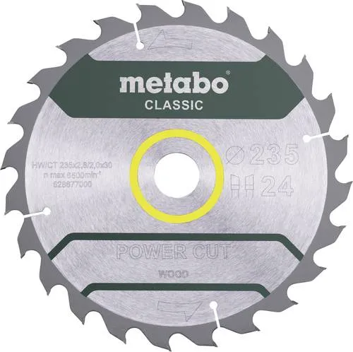 Metabo 628677000 Kreissägeblatt 235 x 30 mm - 24 Zähne - Hochwertiges Kreissägeblatt für präzise Schnitte in Holz und Kunststoffen, ideal für Handwerker und Heimwerker.