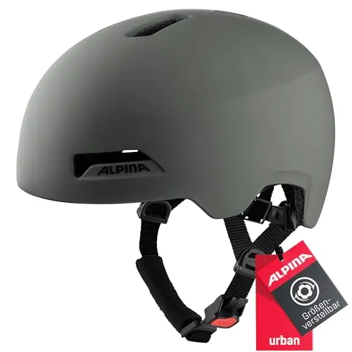 ALPINA Fahrradhelm Haarlem Unisex - Kaffee Grau Matt - Helm für Erwachsene mit mattiertem Finish, bietet optimalen Schutz und hohen Tragekomfort beim Radfahren.