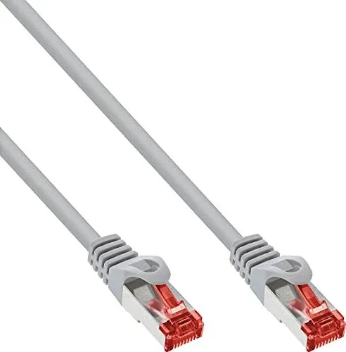 InLine Patchkabel, S/FTP (PiMf), Cat.6, halogenfrei, grau,