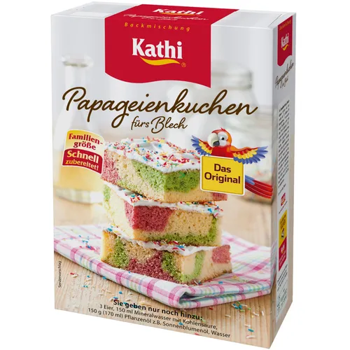 Kathi Backmischung Papageienkuchen fürs Blech 840g Packung