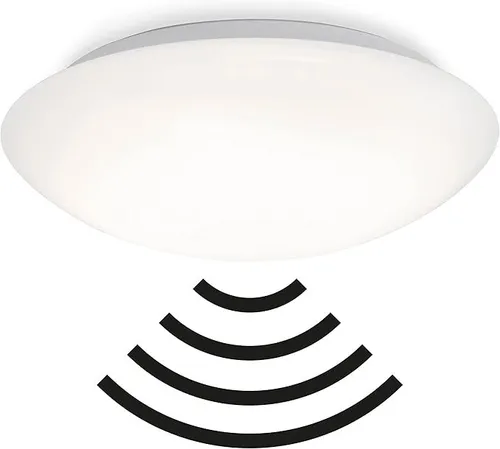 BRILONER LED Deckenlampe Bad mit Bewegungsmelder - Feuchtraumleuchte mit 360° Bewegungsmelder und Dämmerungssensor, IP44 geeignet für Badezimmer und Flure, einfache Montage und energieeffizient mit 2500 Lumen.