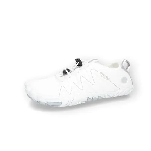 Dockers by Gerli Barfußschuh weiß 41 EU - Sneaker mit weichem, pflegeleichtem Textilobermaterial und herausnehmbarer Innensohle für optimalen Komfort und individuelle Anpassung.