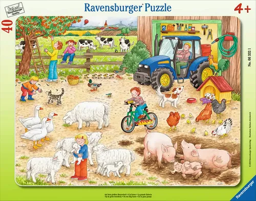 Ravensburger 06332 Auf dem großen Bauernhof Rahmenpuzzle mit 40 Teilen NEU +