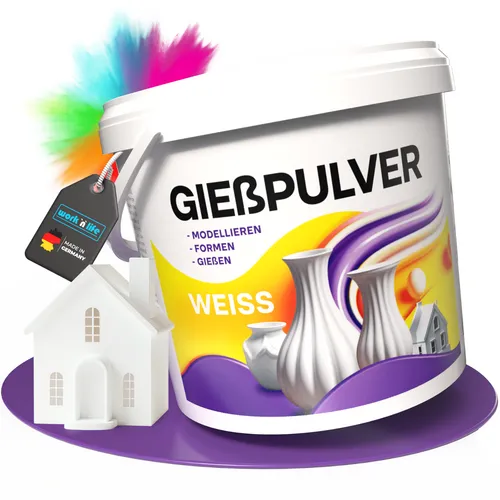 Gießpulver weiß 20Kg, Gips zum Gießen, Gießmasse für Silikonformen