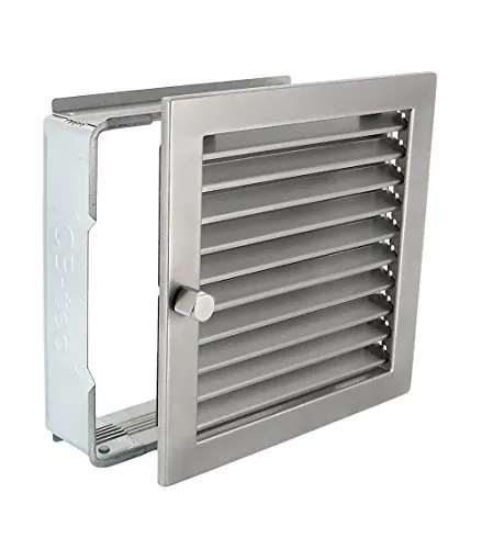 Warmluftgitter WG 2323 ES - Abzüge, Gitter & Belüftungen - Hochwertiges Edelstahl matt, temperaturbeständig und mit regulierbaren Lamellen für optimale Luftzirkulation.