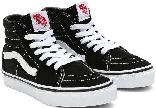 Vans K Sk8-hi Unisex-Kinder Sneakers - Hohe Sneakers in Schwarz (Black/True White) für Kinder, ideal für stylische Auftritte und optimalen Tragekomfort.