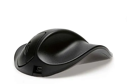 BakkerElkhuizen HandshoeMouse rechts - Large USB - Ergonomische Computermaus für komfortables Arbeiten, unterstützt eine natürliche Handhaltung und sorgt für entspanntes Arbeiten am PC.