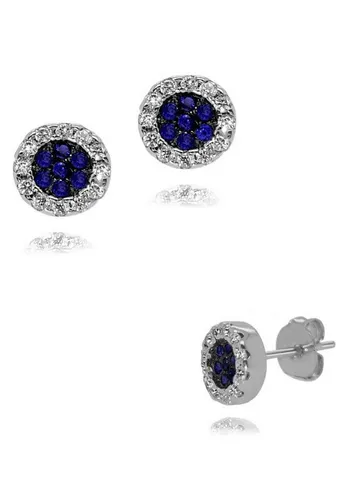 Firetti Paar Ohrstecker aus Silber 925 mit Zirkonia in blau von Firetti