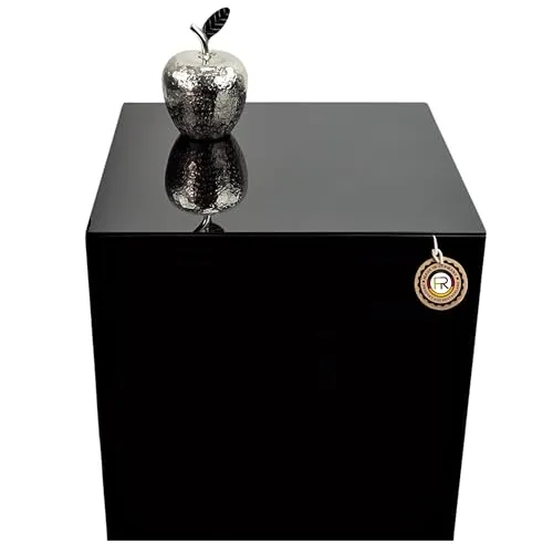 Beistelltisch, Couchtisch, Rollentisch Emilia, Glas weiß oder schwarz, Verschiedene Größen (Schwarz RAL9005, 500 x 500 x Höhe 430mm)