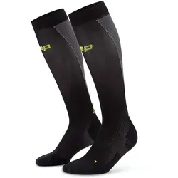 CEP Women's Run Ultralight Socks Tall 4.0 - Kompressionssocken für Trailrunning - Hochwertige Kniestrümpfe für Laufsport mit optimaler Kompression, ideal für Trailrunning. Farbe: Schwarz, Größe: III, aus leichtem, atmungsaktivem Material.