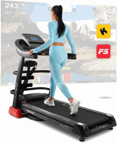 Hop-Sport Laufband HS-4000LB Ultima - Elektrisches Laufband mit Massagegerät und 20 km/h - Laufband mit 4,0 PS Motor, 12 Trainingsprogrammen, Bluetooth und Massagefunktion für ein intensives und gesundes Training zu Hause.