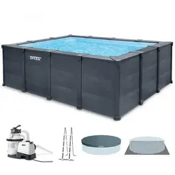 Intex Pool-Set GraphiteGray 400x300x124cm