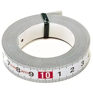 Tajima Maßband PIT Measure, selbstklebend, 3m, Japanstahl, Messskala von rechts nach links