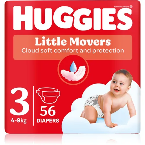 Huggies Little Movers Ultra Comfort Einwegwindeln Jumbo 4 - 9 kg 56 kg
