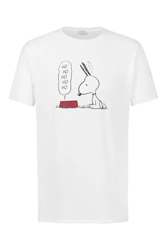 Mey Nachtwäsche Serie x Peanuts Herren Homewear Shirts Weiss (M)