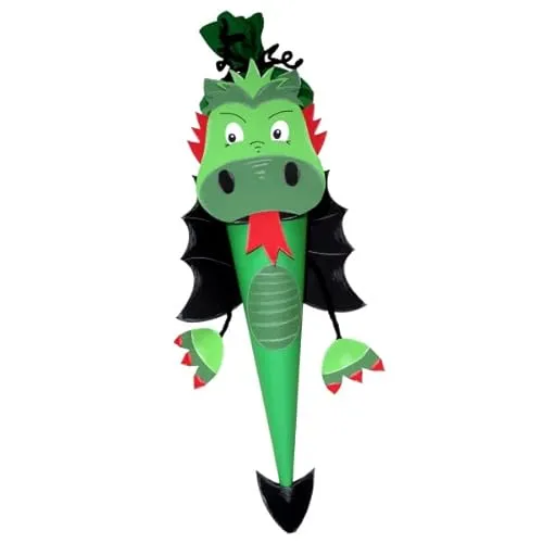 Prell Schultüte Bastelset Drache vorgedruckt