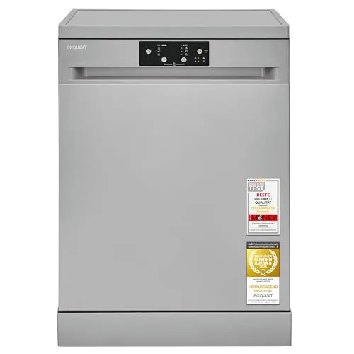 exquisit Unterbaugeschirrspüler GSP9114-451D – 14 Maßgedecke, silber