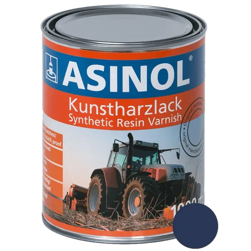 Kunstharzlack Lack Farbe RAL 5003 Saphirblau Blau 1000 ml 1 Liter ASINOL