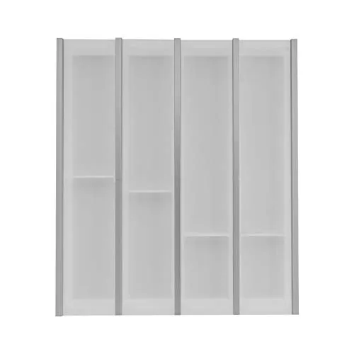 Ninka Cuisio Besteckeinsatz - Praktischer Besteckkasten für Tandembox - Küchenschrank Zubehör mit eleganter weißer Oberfläche, bietet optimale Ordnung für Ihr Besteck mit verschiedenen Schalen für individuelle Aufbewahrung.