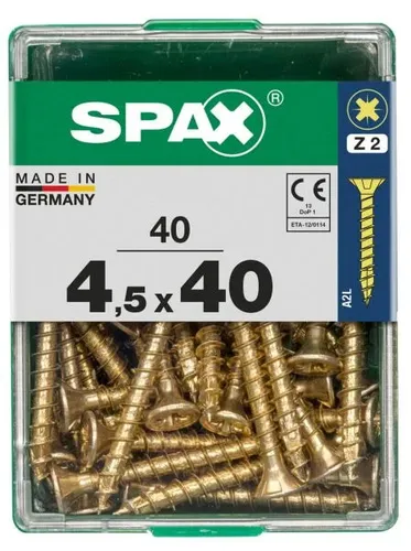 Spax Universalschrauben 4.5 x 40 mm PZ 2 - 40 Stk.  Schraube
