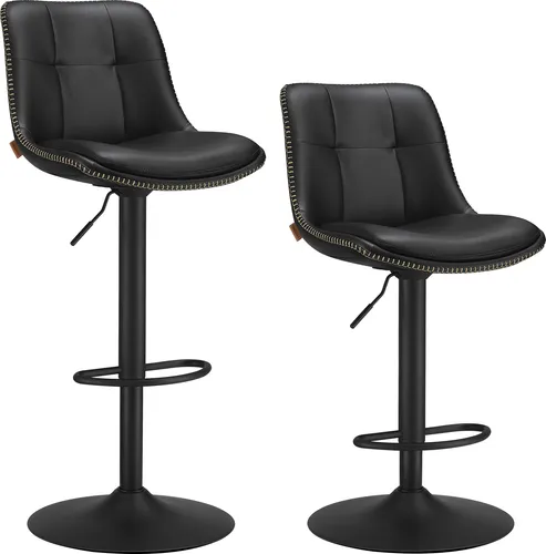 VASAGLE Barhocker 2er Set mit Rückenlehne