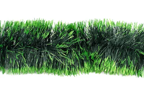 Creativery Girlanden, Weihnachtsgirlande Lametta 10cm x 3m Dunkelgrün matt / Hellgrün