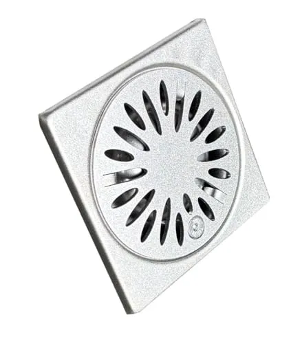 Kellerablauf, Bodenablauf Edelstahl 10 x 10 cm senkrecht DN 40