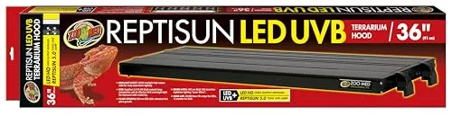 Zoo Med ReptiSun LED UVB Terrarium Hood, 91 cm, 5 Module, 6500K Tageslicht, 620 nm Pflanzenwachstum, 465 nm Mondlicht, 1 Stück, 1 Watt LED, 0.5 Watt UVB, Innen