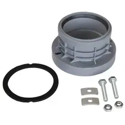 airfit PP-Flansch-Adapter DN 110/110 - Flansch-Adapter DN 110 x 110 aus PP, ideal für Sanitärinstallationen mit geprüftem Lochabstand von 125-143mm und hoher Brandschutzklasse nach DIN 4102-B2.