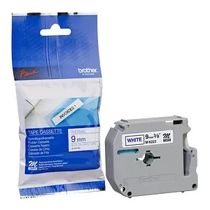 Produktbild brother Schriftband M-K M-K223 MK223BZ, 9 mm, blau auf weiß, 1 St.