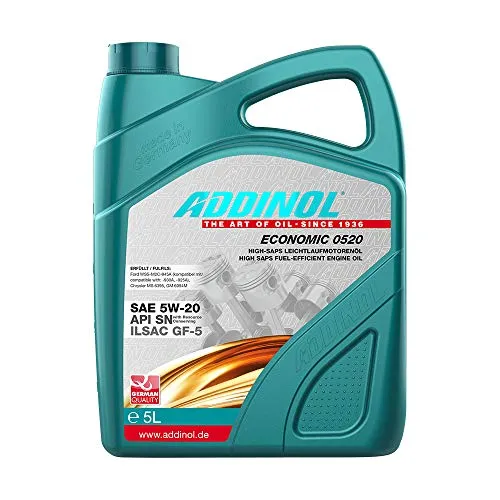 ADDINOL ECONOMIC 5W-20 Motorenöl, 5 Liter