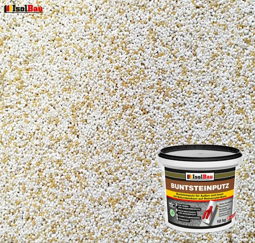 Buntsteinputz Mosaikputz BP 60 (weiss, sand/gelb) 10 kg Absolute ProfiQualität